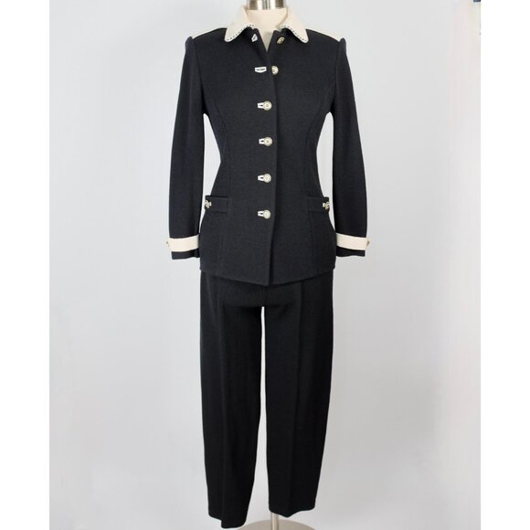 St John Collection Marie Gray 2 suit pant jacket black